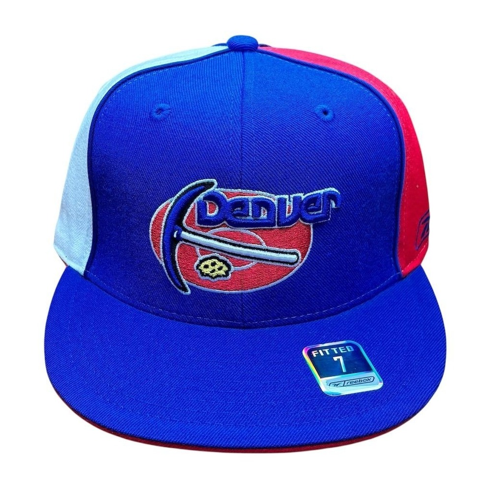 Reebok Denver Nuggets Vintage Fitted Hat Size 7 Multicolor